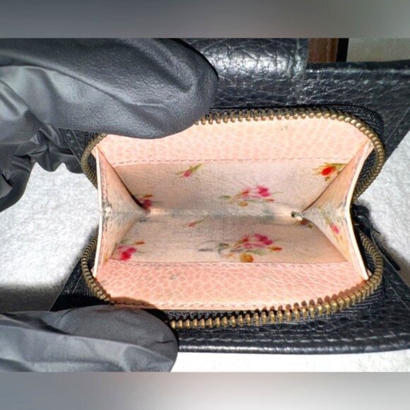 GUCCI MARMONT Bow GG Black Leather BI-FOLD WALLET - Picture 7 of 15